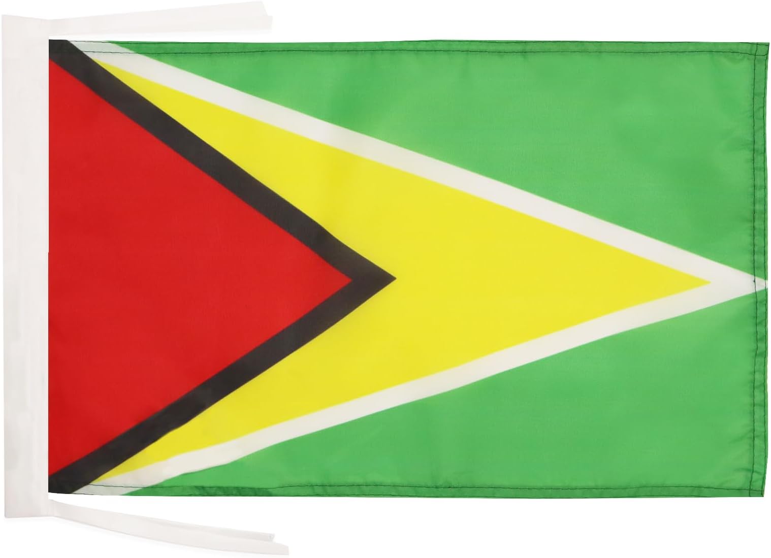 AZ FLAG - Guyana Flag - 18'' x 12'' - 100% Polyester Guyanese Small Banner with Two Cords - Fade Resistant - Vivid Colors - 18x12 in - 45x30 Cm