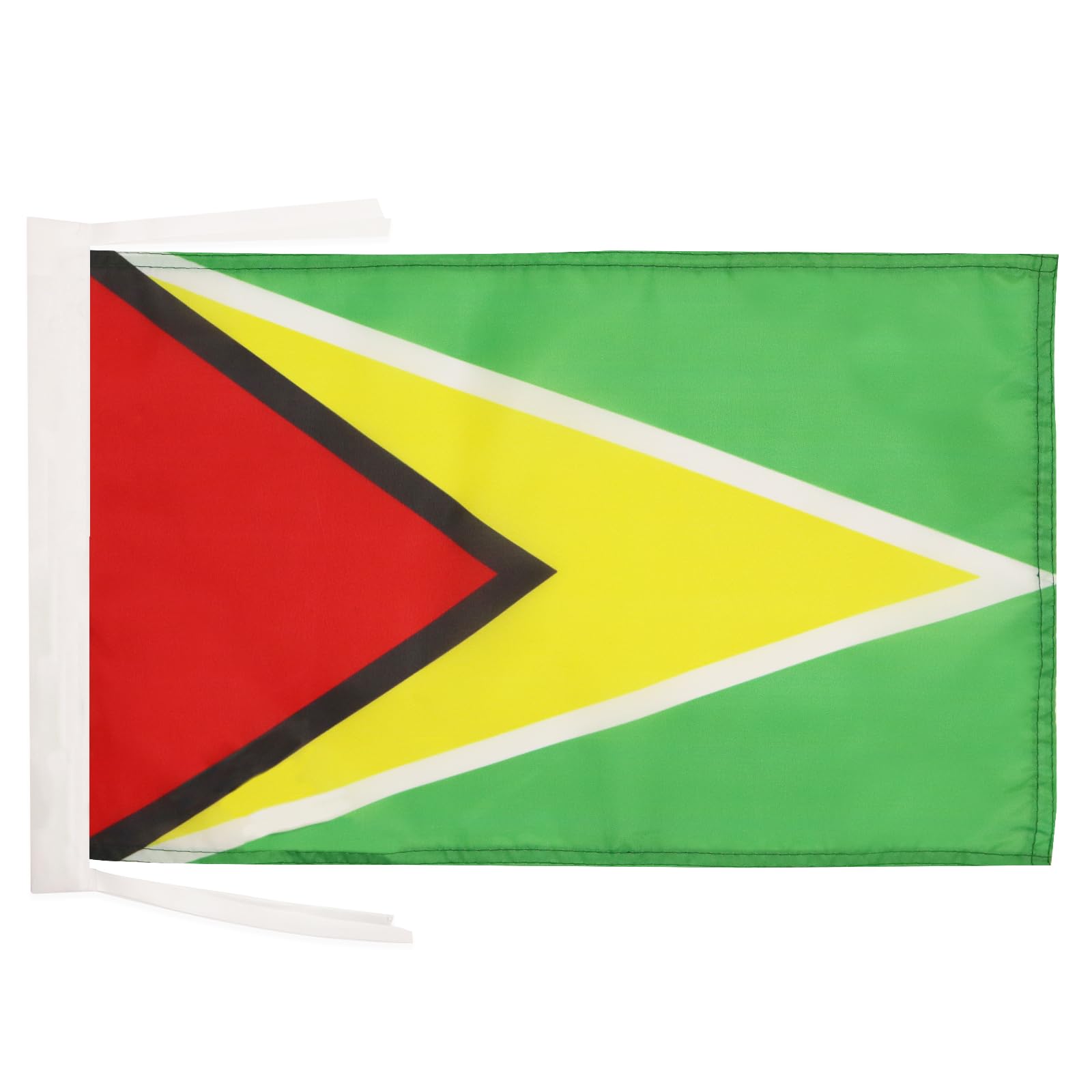 AZ FLAG - Guyana Flag - 18'' x 12'' - 100% Polyester Guyanese Small Banner with Two Cords - Fade Resistant - Vivid Colors - 18x12 in - 45x30 Cm