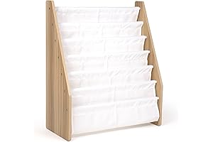 Humble Crew Toddler Bookcase, 6 Tier Kids Book Rack, Curved Edges, Durable...