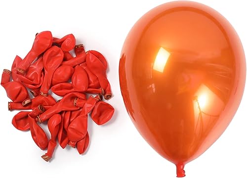 Miniatura 4 de Globos cromados metálicos de color naranja quemado de 12 pulgadas  2 capas de helio de metal premium para fiestas temáticas, suministros de boda,