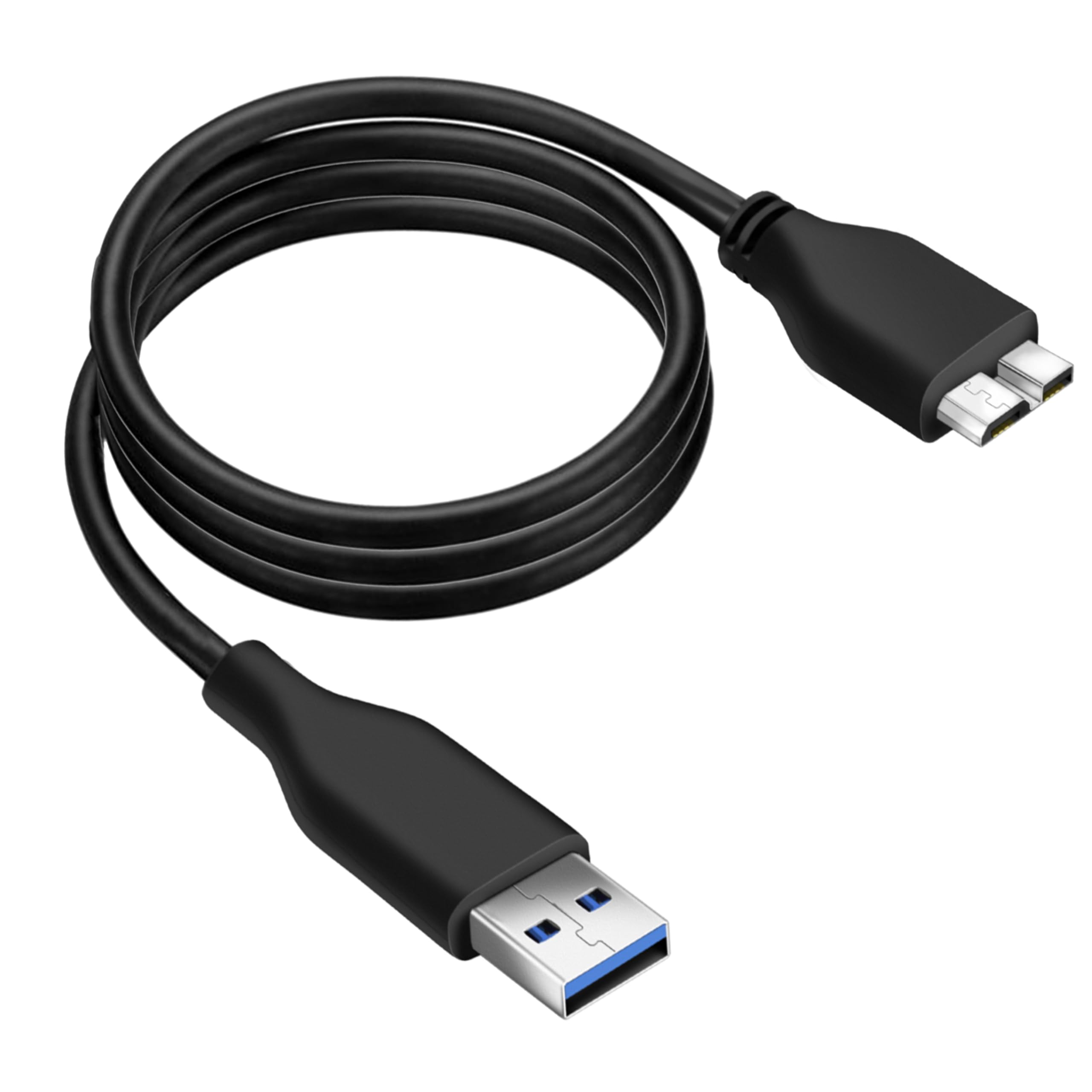 SaiTech IT 3 Feet USB 3.0 Cable A to Micro B high Speed Upto 4.8 Gbps Data Transfer Cable for Portable External Hard Drive - Black