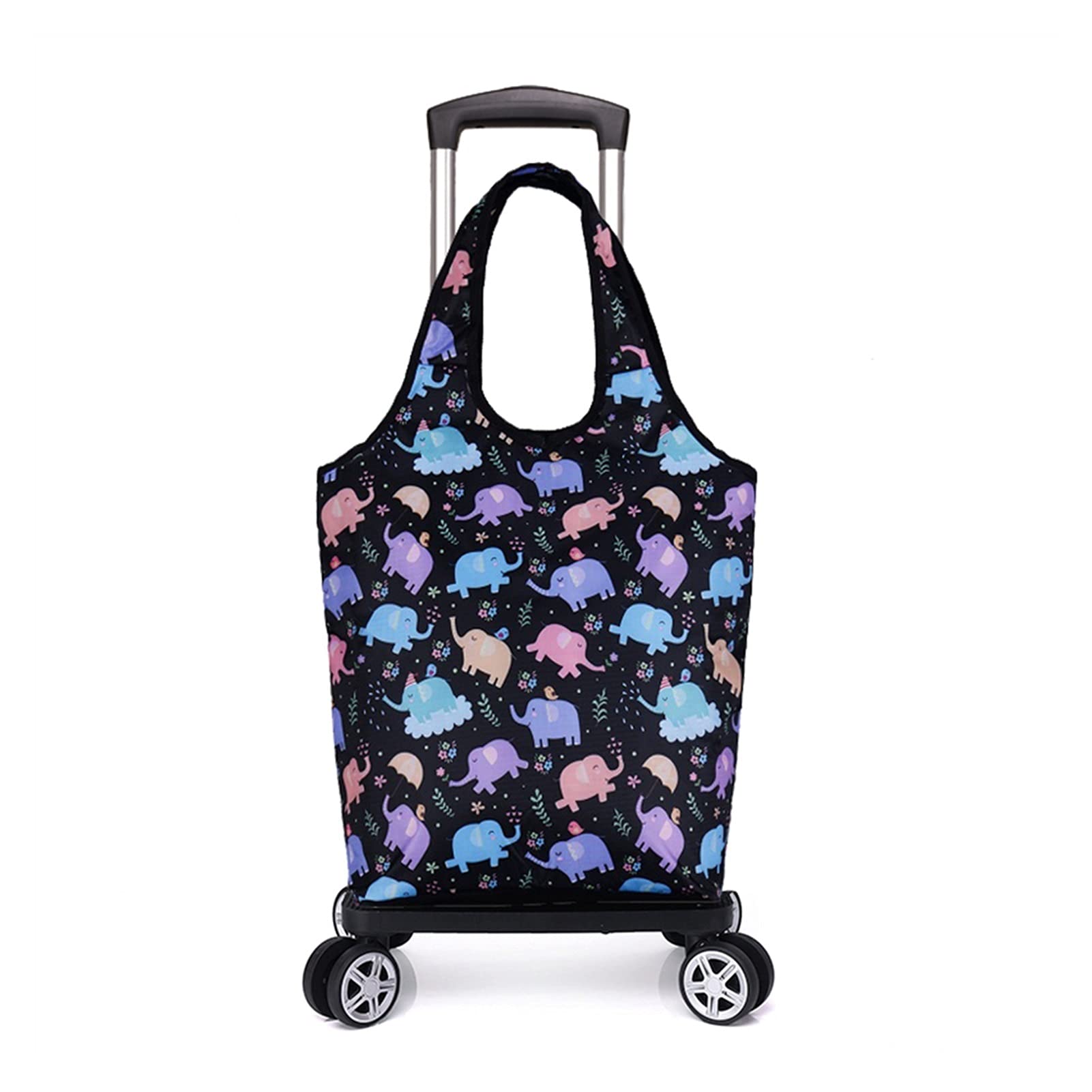 Carrello Spesa Carrello di utilità pieghevole Pieghevole Pieghevole Portatile Rotolamento della cassa a mano con Borsa for impieghi gravosi durevoli Pieghevole 4 ruote rotate for viaggi Carrello Porta