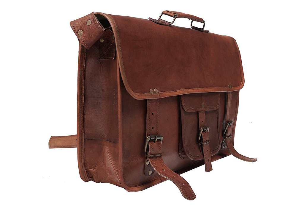 Anshika International Original Leather Laptop Office Bags for Men/Women 15" (B072HK43V5) Amazon Price History, Amazon Price Tracker