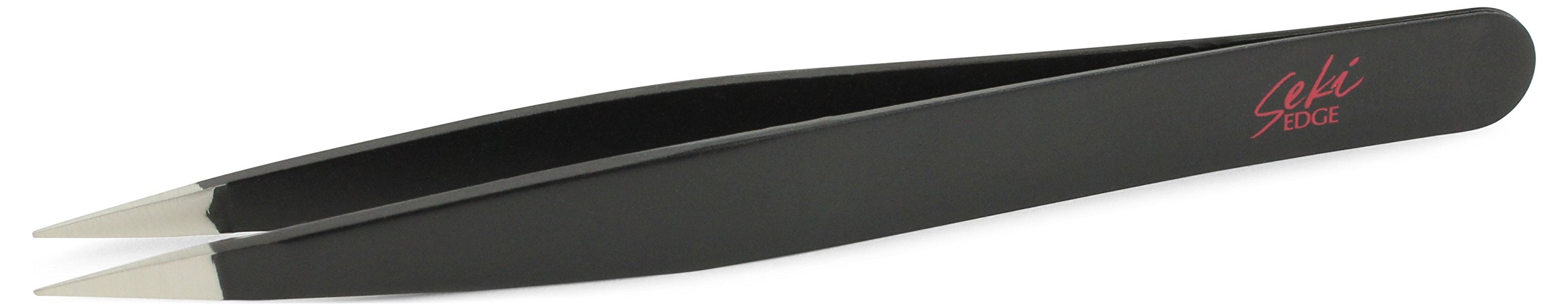 Stainless Steel Point Tweezer, Black by Seki Edge