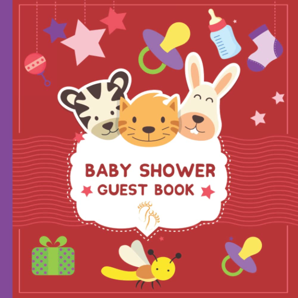 Baby Shower Book: Tiny Cute Baby Girl Boy showers Guest Book || Wishes words for New Born Baby & Advice for Parents || Sweet Memories with Photo