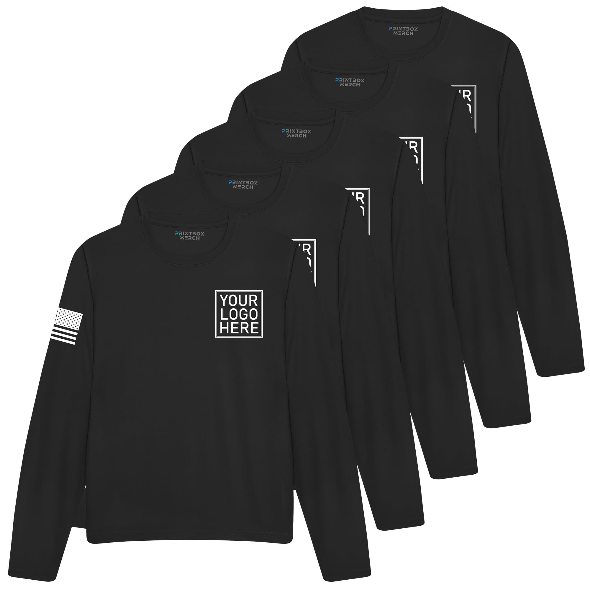 5 Pack Custom Dry Fit Long Sleeve Shirt