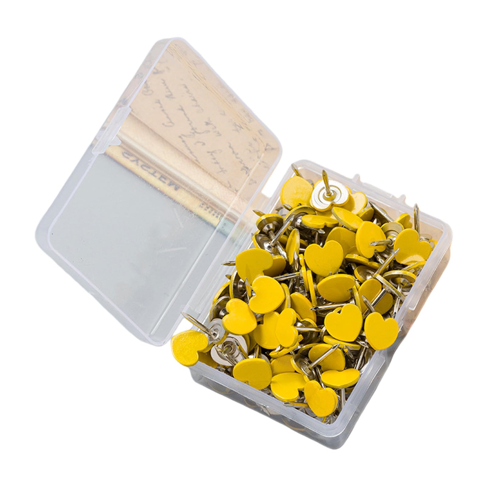 100Pcs Heart Shape Metal Push Pins Decorative Cork Notice Board Thumb Tacks for Bulletin Board Classroom Wall Display Heart Shaped Thumb Tacks