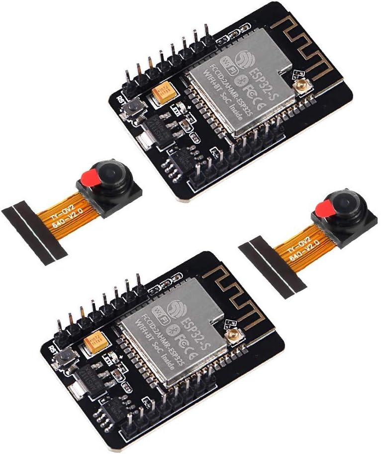 MELIFE ESP32-CAM WiFi + Bluetooth Module WiFi ESP32 CAM Development Board with Camera Module OV2640 2MP for Arduino, Support Image WiFi Upload and TF Card 2 PACK M15520