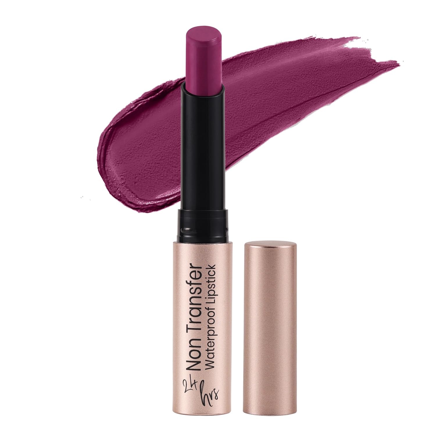 Beauty People Non-transfer Lipstick, Moisturises & Hydrates, 24 Hr Colour Stay, Velvety Matte Finish, Longlasting, Waterproof, Smudgeproof, With Squalene, Scarlet Flame, 3 gm (BP-09-Violet Bloom)-image-4
