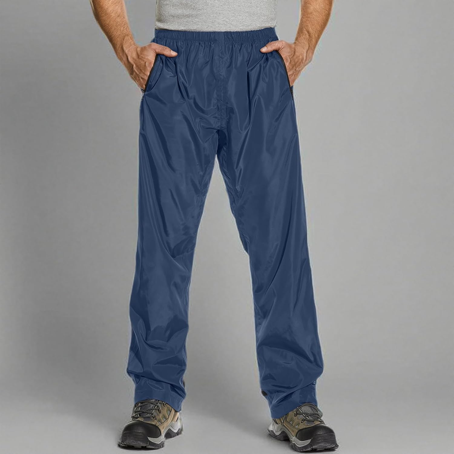 Mens Rain Pants Waterproof Windproof Hiking Outdoor Fishing Golf Cycling Pants - Image 7