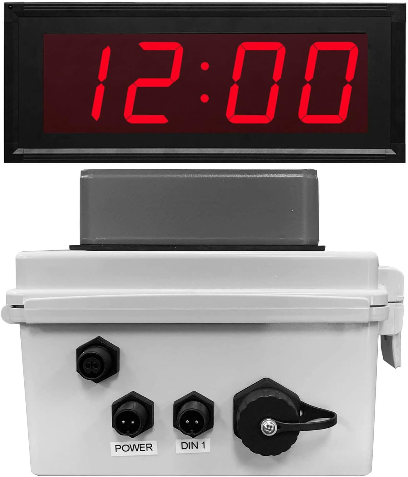 Netbell-KB-C Break Buzzer Clock System for Factory Warehouse IP Programmable Bell Timer Controller Plug & Play 4-Digit 4 Inch LED Digital Clock