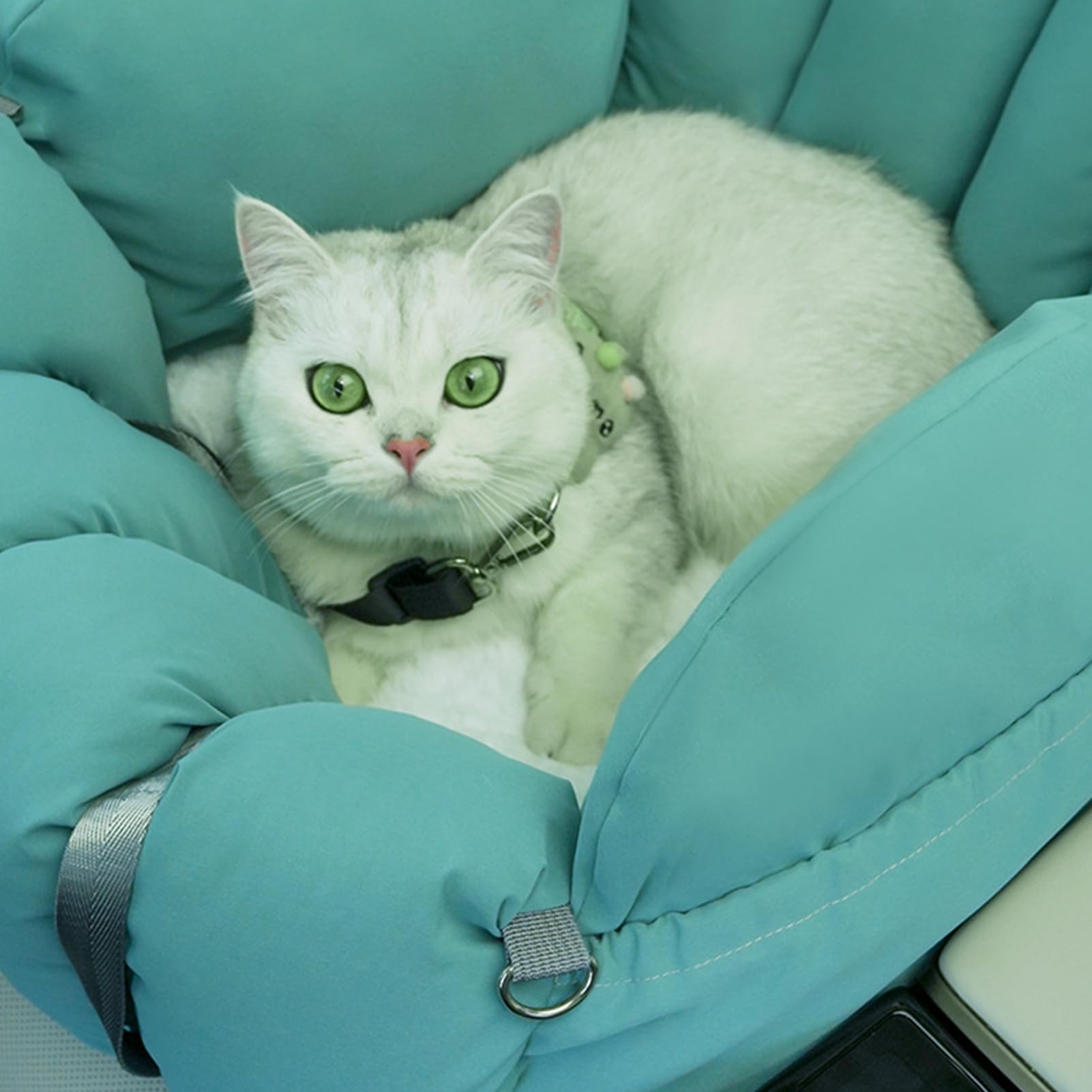 Asiento Elevador de Coche para Mascotas – Cama compacta de Viaje para | cachorros, transportador portátil suave, soporte de seguridad , asiento portátil ajustable para perros y gatos, para