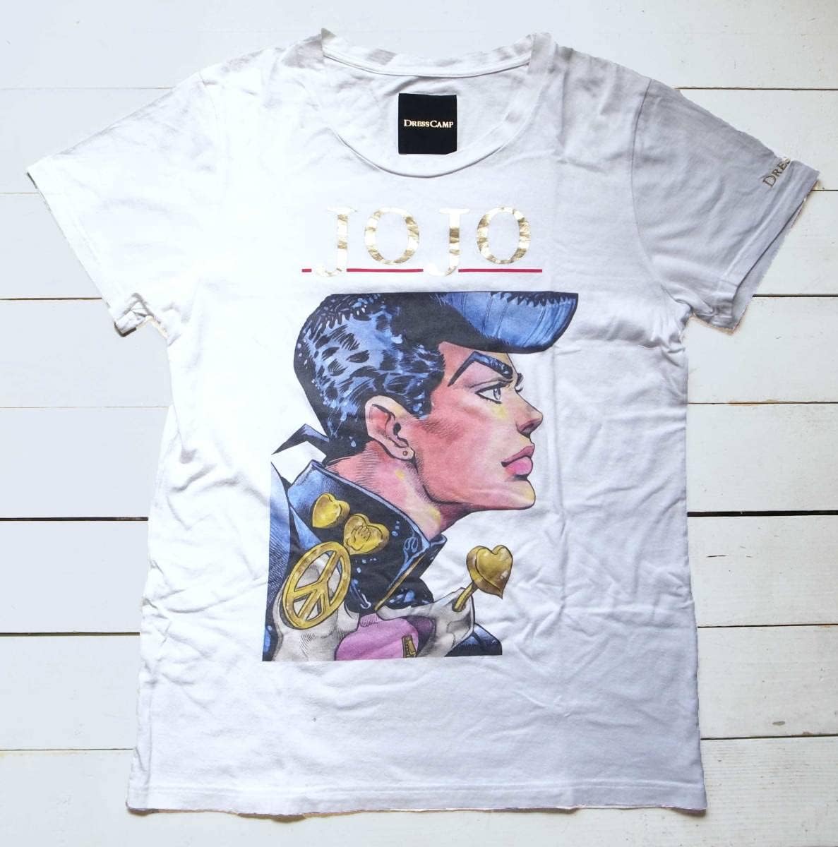 Amazon.co.jp ジョジョの奇妙な冒険 × DRESS CAMP 4部 東方仗助 Tシャツ 50 黒 ジョジョ JOJO 日本製 ドレスキャンプ ホビー