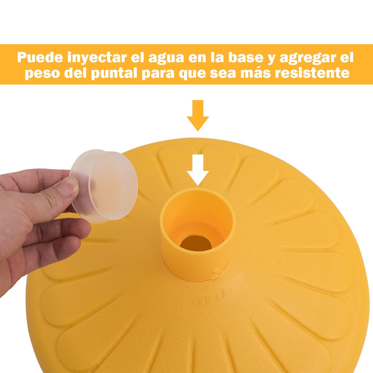 COSTWAY Juego de 6 Poste Separador con 5 Cinta Extensible, Sistema de Guía de Personas, Barrera de Plástico Amarillo