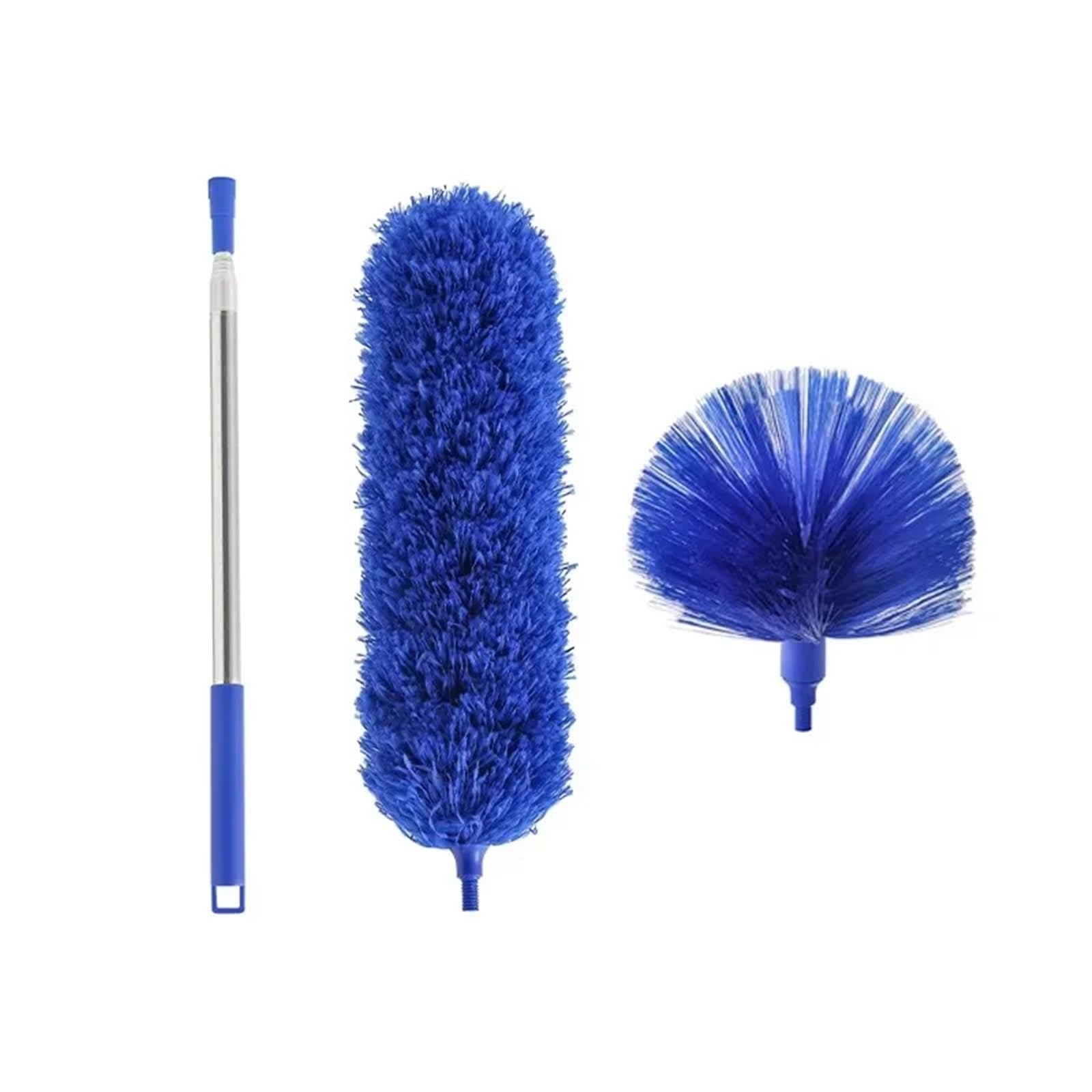 Telescopic Long Bendable Feather duster, 1PC Telescopic Microfibre Duster 250 Cm(Blue)
