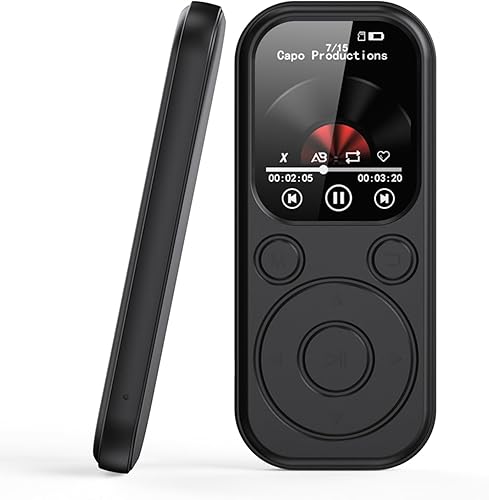 Dpofirs Reproductor MP3 de 8 GB con BT 5.4, reproducción de 12 horas, pantalla de 2.01 pulgadas, tamaño de bolsillo, operación simple, para