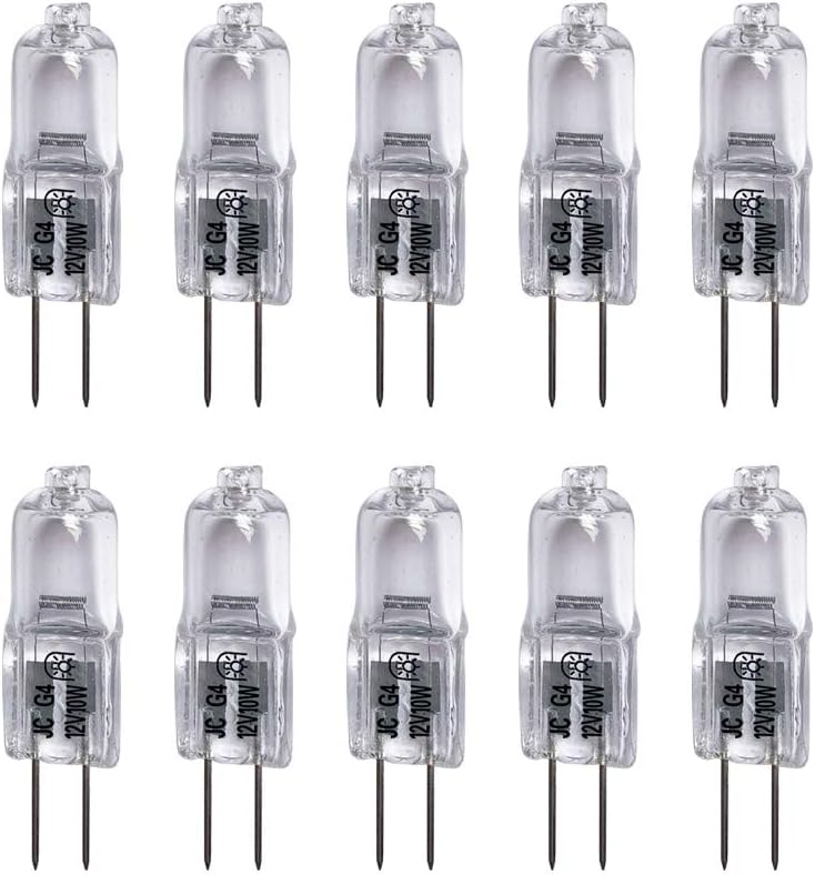 VSTAR 10 Watt T3 G4 Base 12 Volt 2500 Hours Light Bulb 10W 12V 2800K Landscape,10 Pack