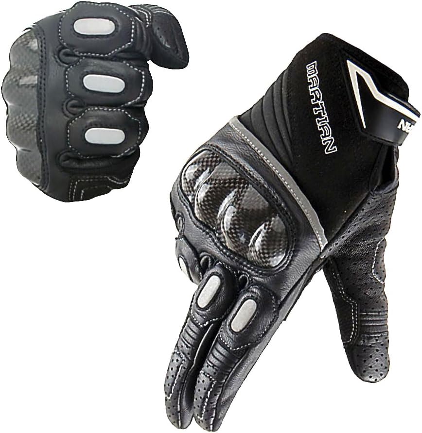 Martian Motocross Motorcycle Goat MT1 Leather Gloves BMX MX Bike Bicycle Cycling Hard Reinforced Knuckle Touch Screen