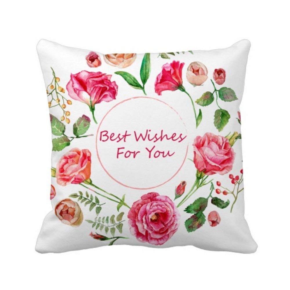 Housse de coussin décorative roses rouges aux finitions soignées
