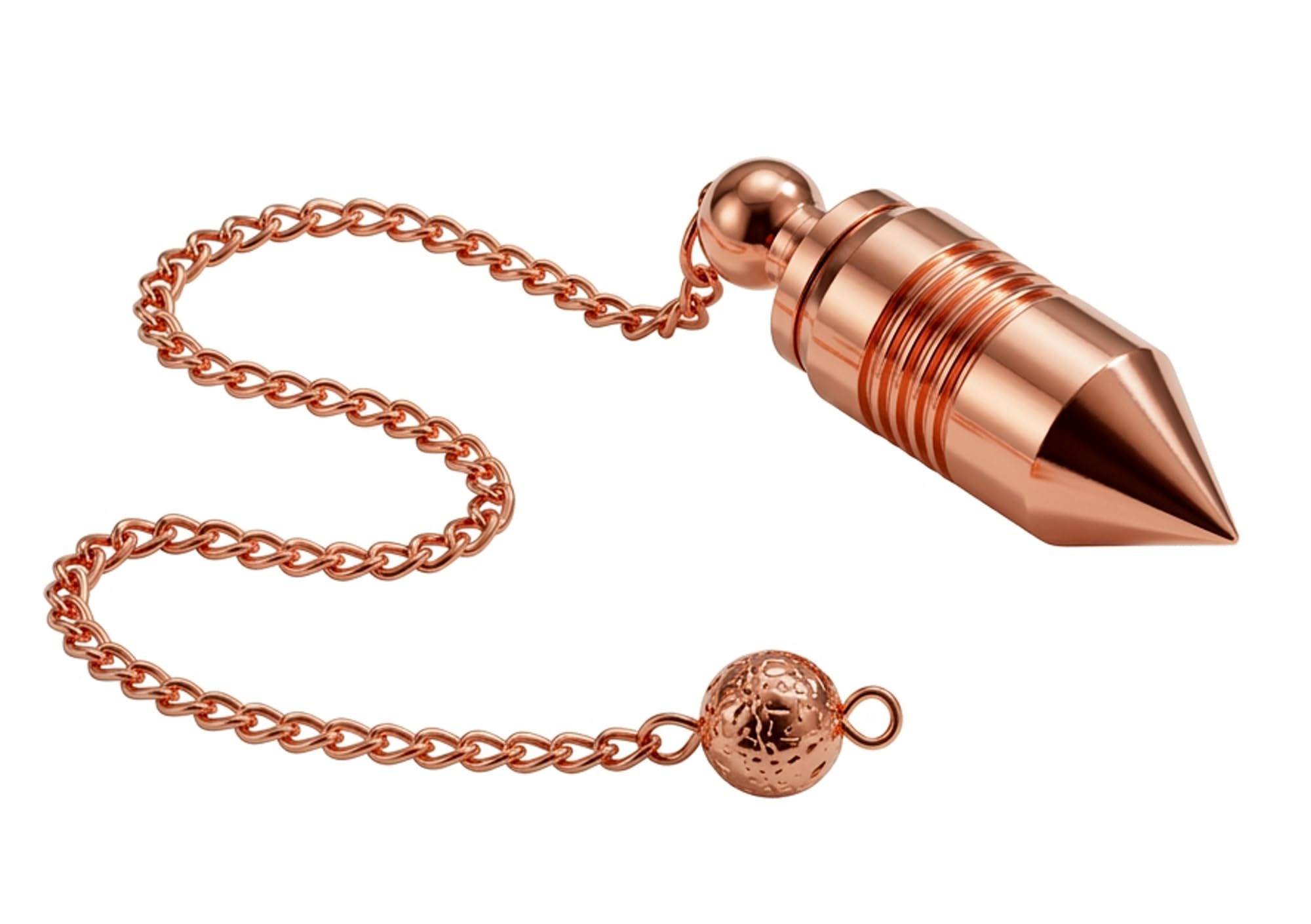 Bullet Cone Openable Copper Pendulum for Reiki Healing, Dowsing &amp; Chakra Balancing – Divination &amp; Meditation Tool for Energy Cleansing