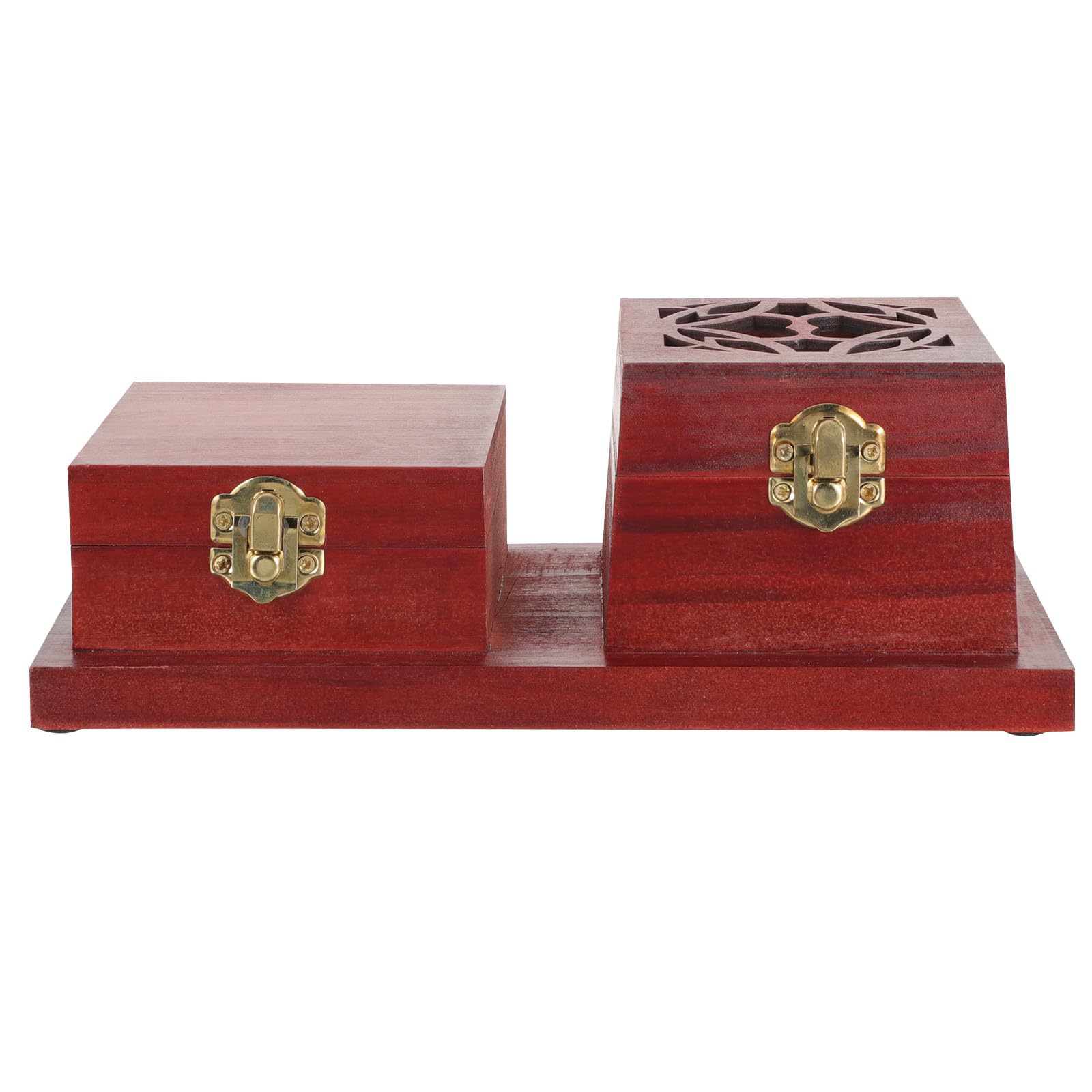 Healvian Portaincenso in Legno e Acciaio Inossidabile Marrone, Decorazione Retrò Creativa per Rilassamento e Purificazione Dell'aria, per Natale e Matrimoni