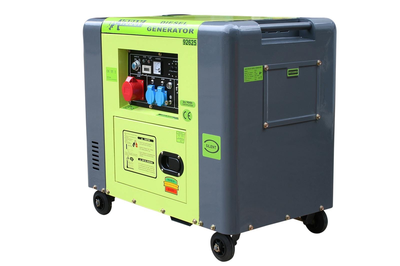 Varan Motors 92625 Elektrischer Dieselgenerator schallgedämpft Typ Panda Stromaggregat 400V + 230V 6.25kVa