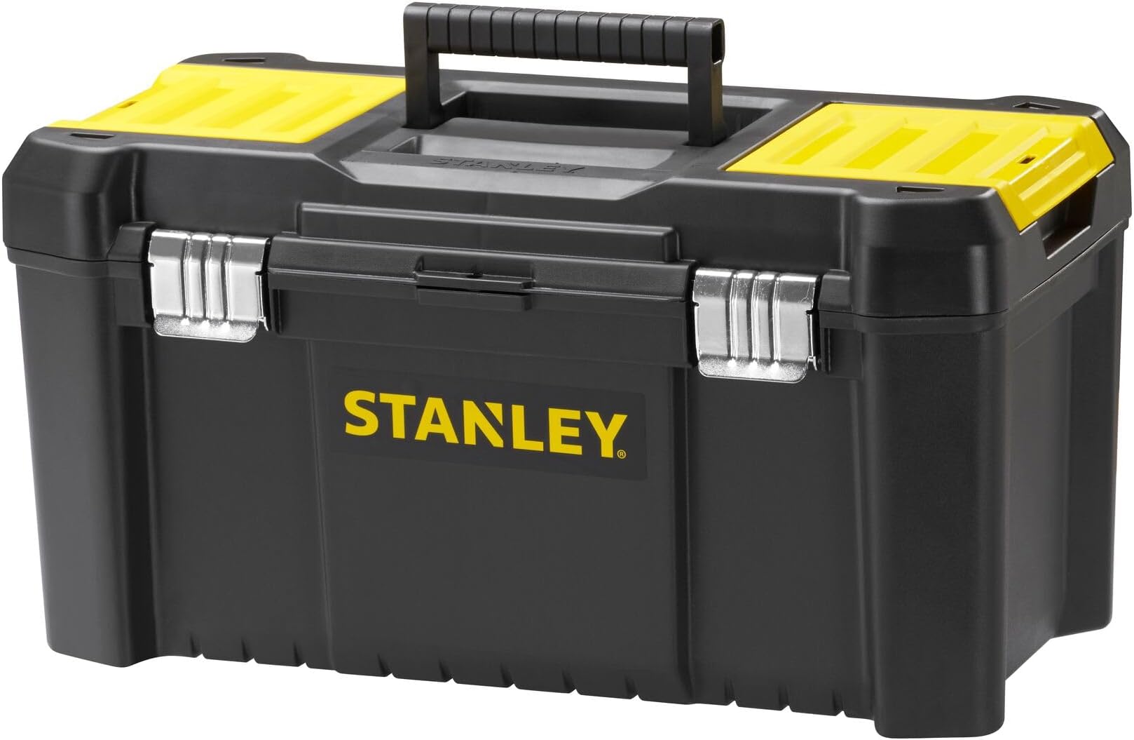 STANLEY Essential Tool Box (19in), Durable Storage Solution with Removable Tote Tray and Organisers, for Parts and Tools Storage, STST1-75521