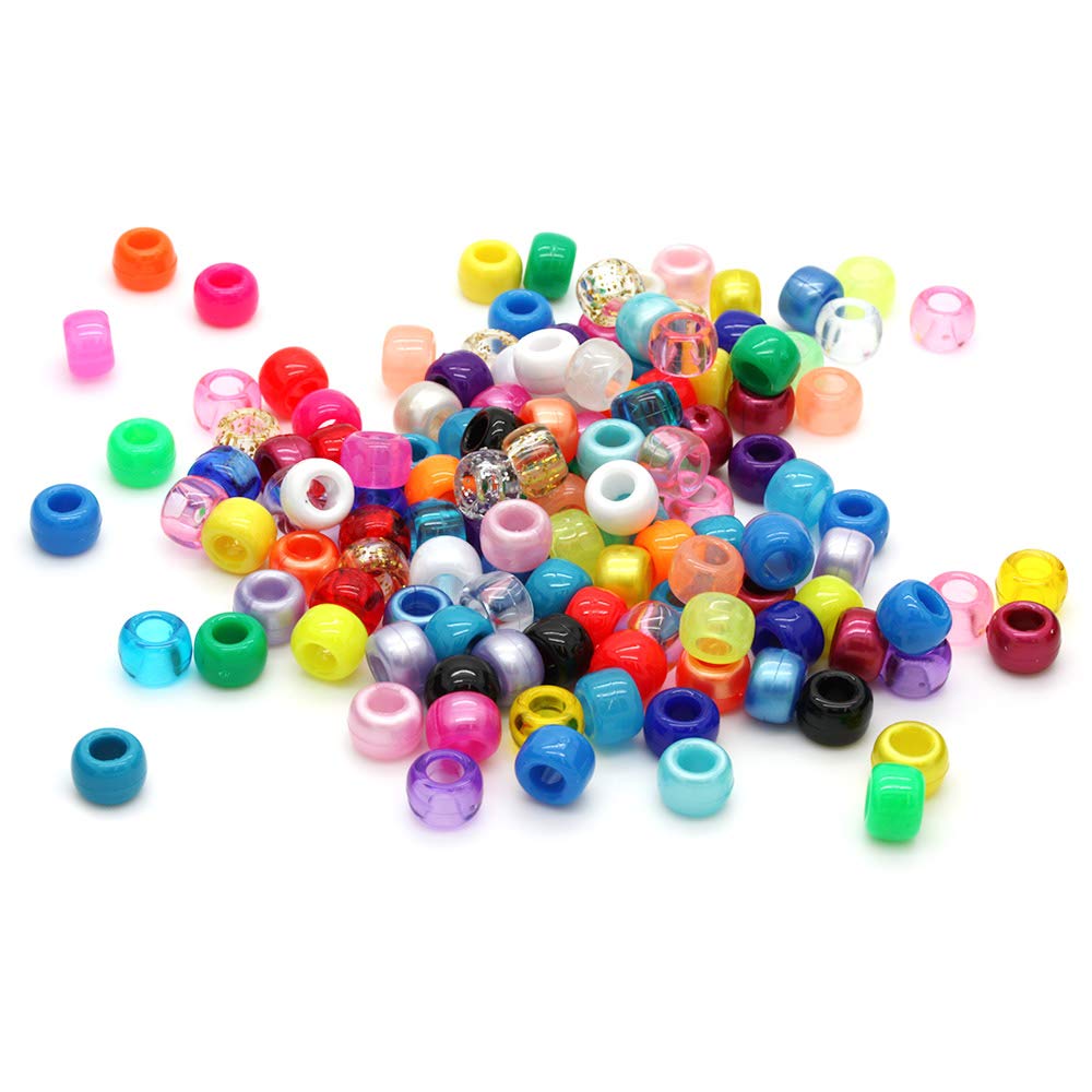 Beads Unlimited PLCN-500 All sorted Pony Bead Barrel Mix 6x8mm (Pack of 500)