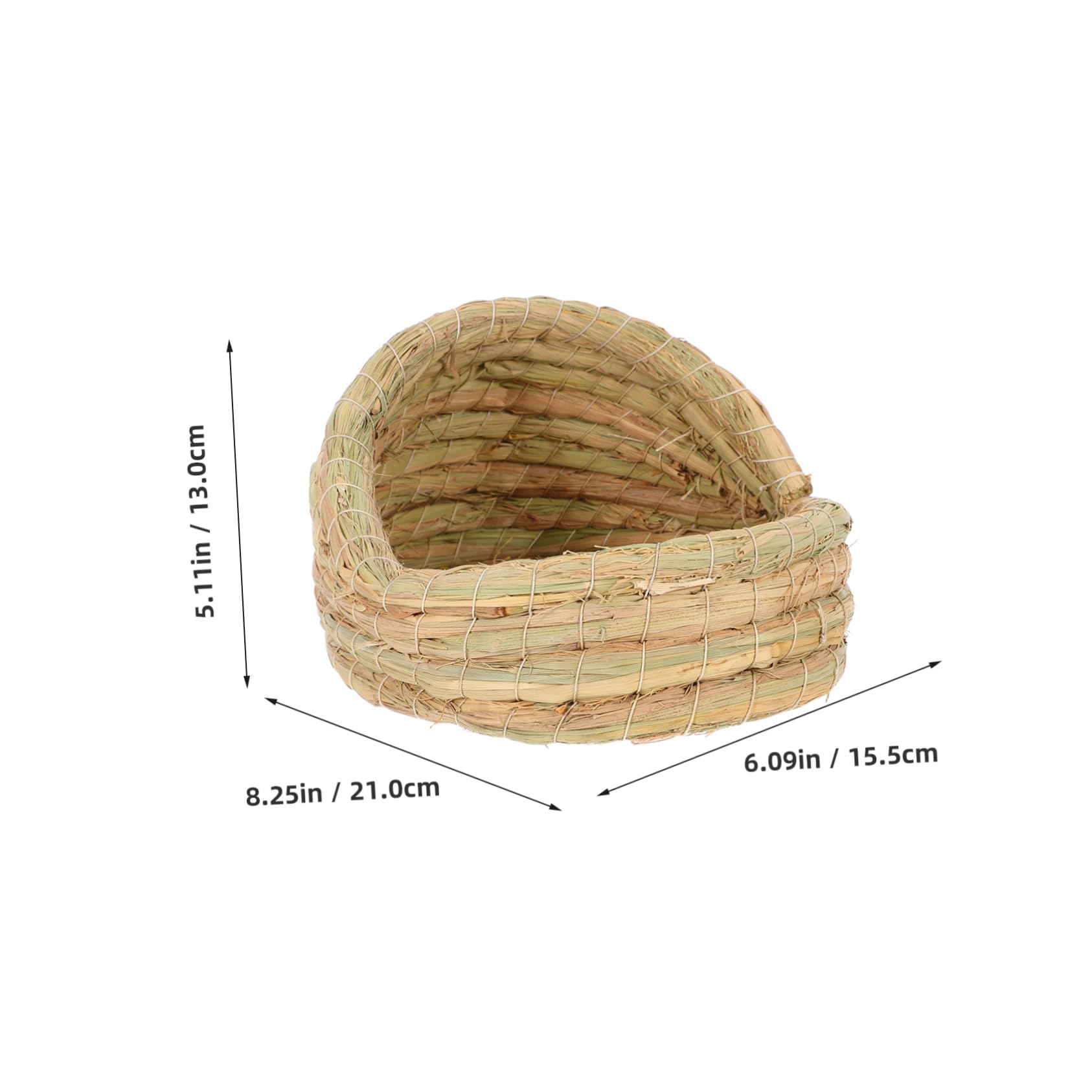 Yardwe Bird Woven Straw Nesting Box for Chickens Comfortable Breeding Bed for Dove Pigeon Parrot Durable Grass Nest for Various Chicken Breeds Spacious Egg Laying House