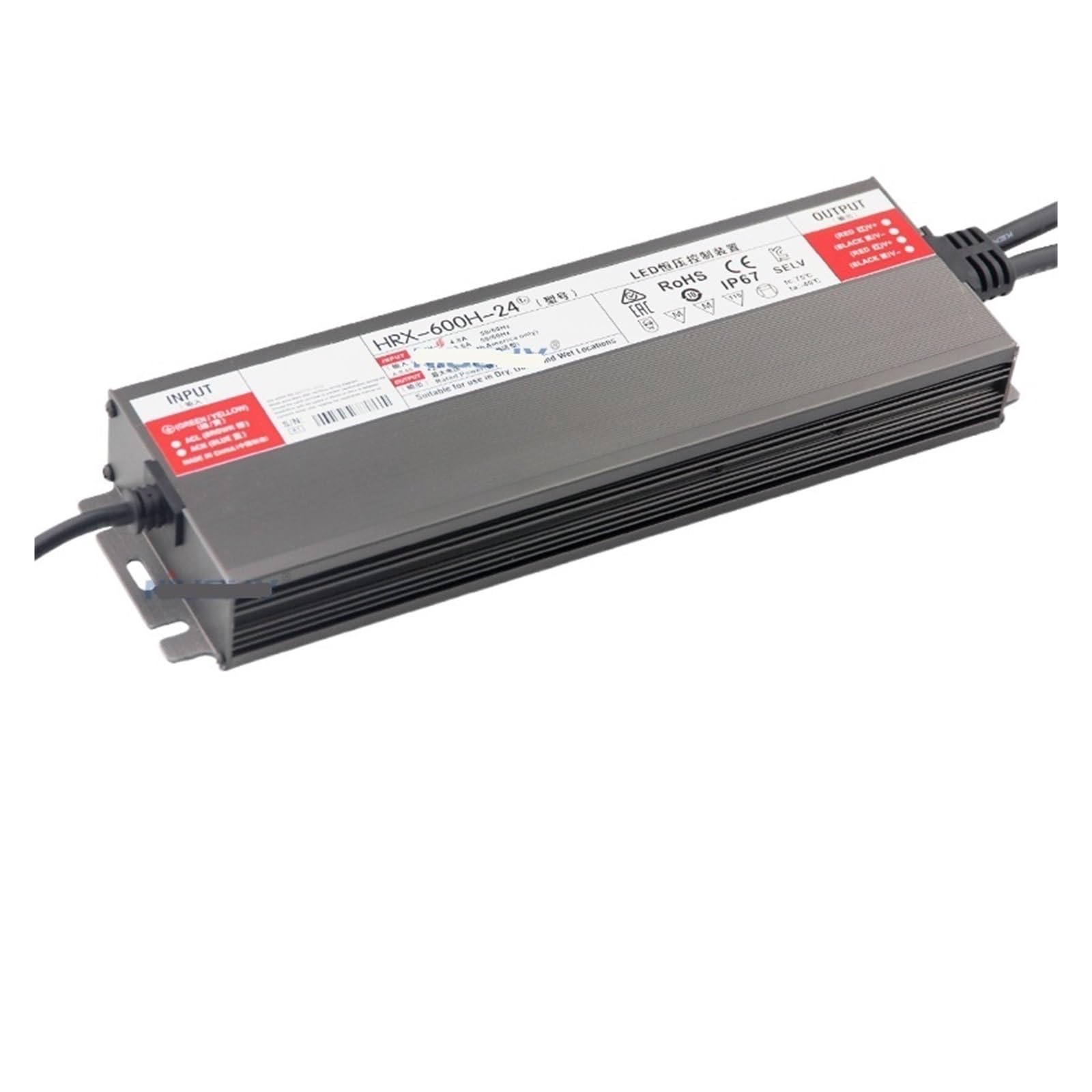 Trasformatore di illuminazione impermeabile AC 220V a DC 12V 24V Adattatore di alimentazione driver LED 36W 100W 150W 200W 400W 500W 600W alimentatore(600W,12V)