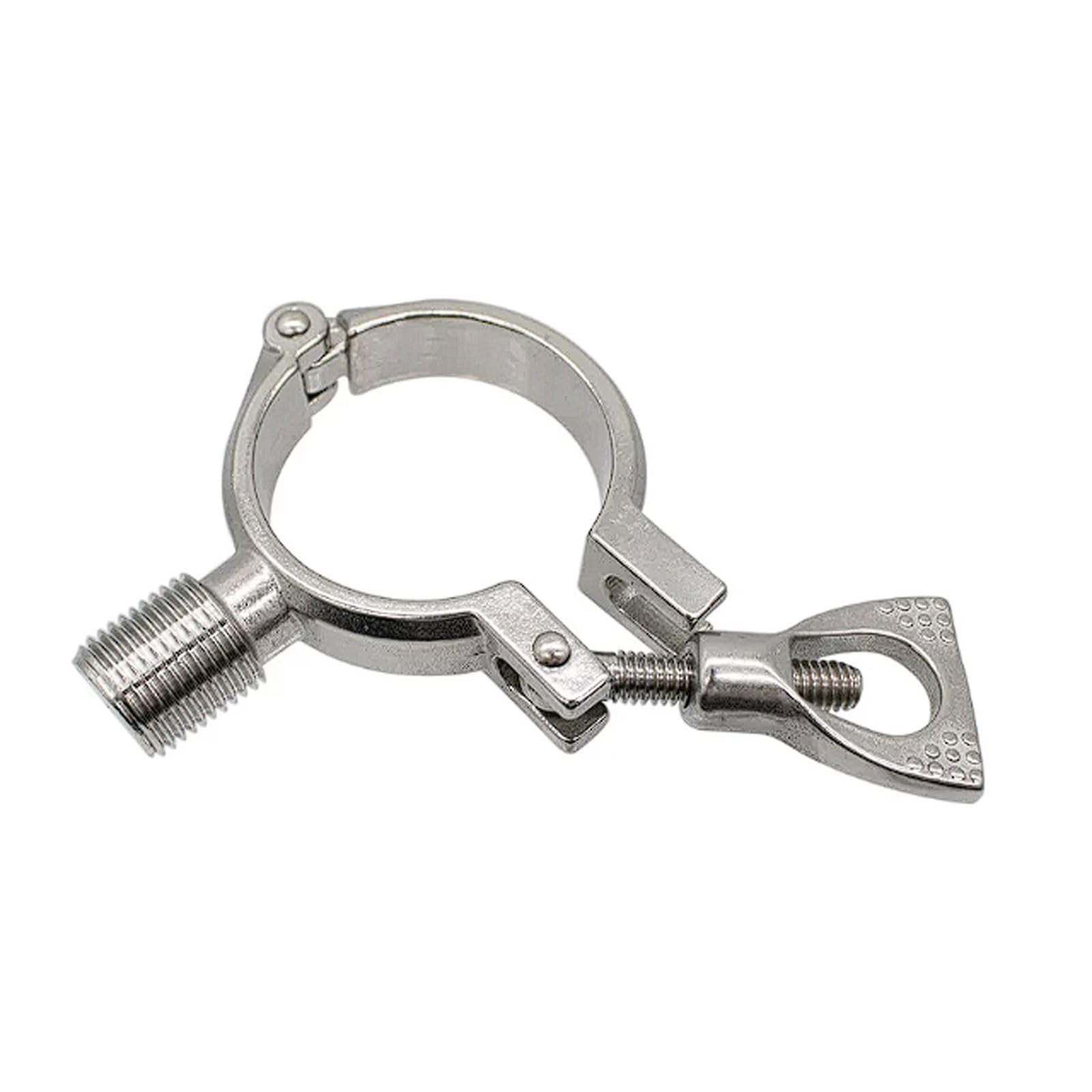 Supporto per tubi acqua in acciaio inox 304 pressofuso di precisione, 2 pezzi di fascetta a montaggio rapido, gancio di fissaggio, filettatura esterna 1/2" Fibbia di fissaggio(Ø76)
