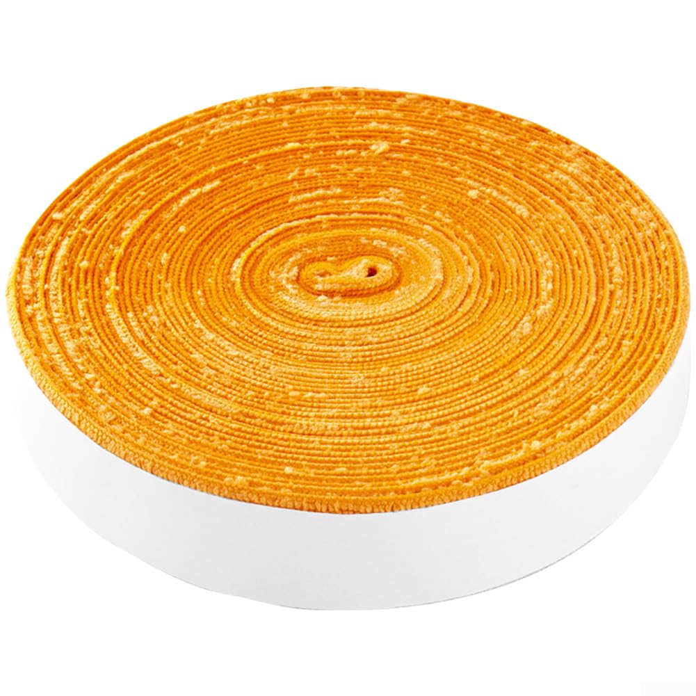 Desiumite Towelling Hockey Tape, Tennis Badminton Racket Overgrip Anti-slip Racket Grip Finishing Tape Squash Racquet Grip Super Absorbent Replacement Grip(Orange)