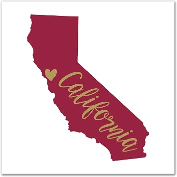 Creative Products Red and Tan California Pride 16x16 Canvas Wall Art
