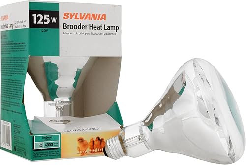 SYLVANIA Brooder Bombilla de lámpara de calor, BR40, 125W (15451)