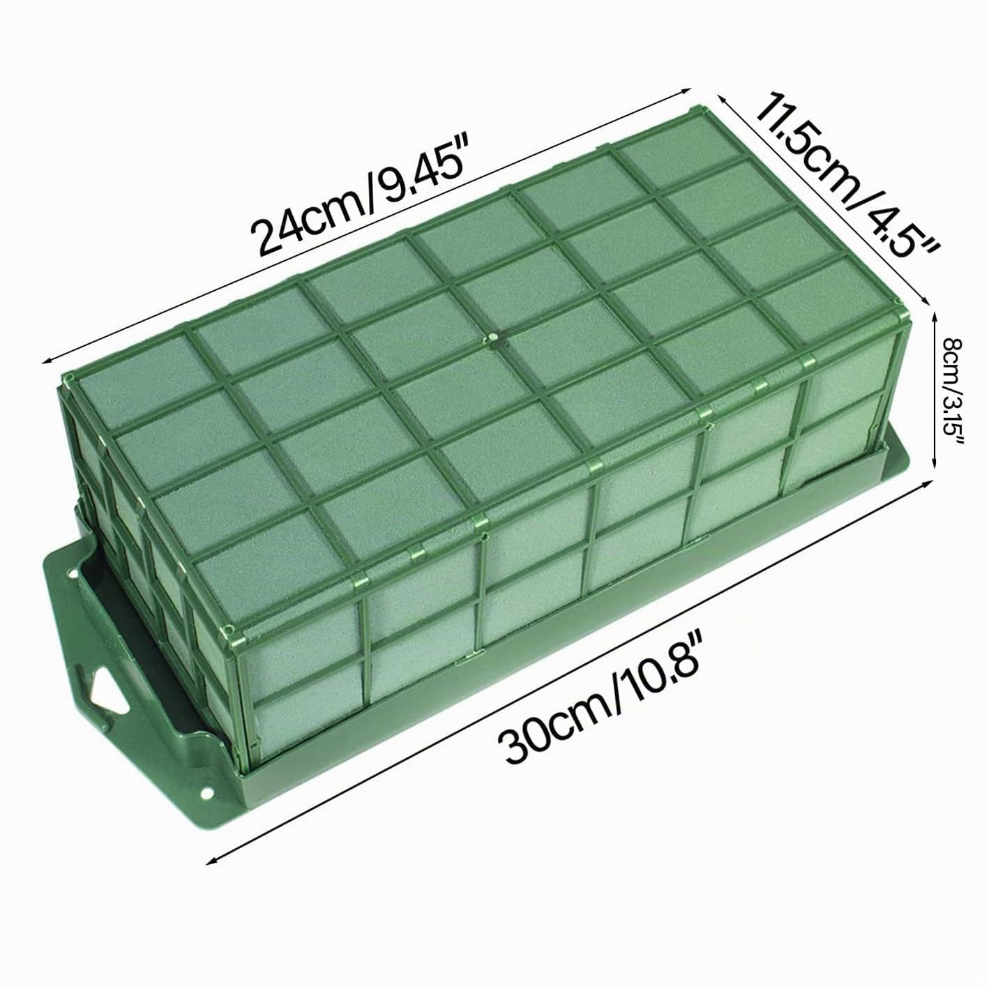 Porte - fleurs en cage rectangulaire en mousse de fleurs vertes, bol en cage avec mousse de fleurs pour fleurs pour pièce centrale de table à manger insert floral (6)