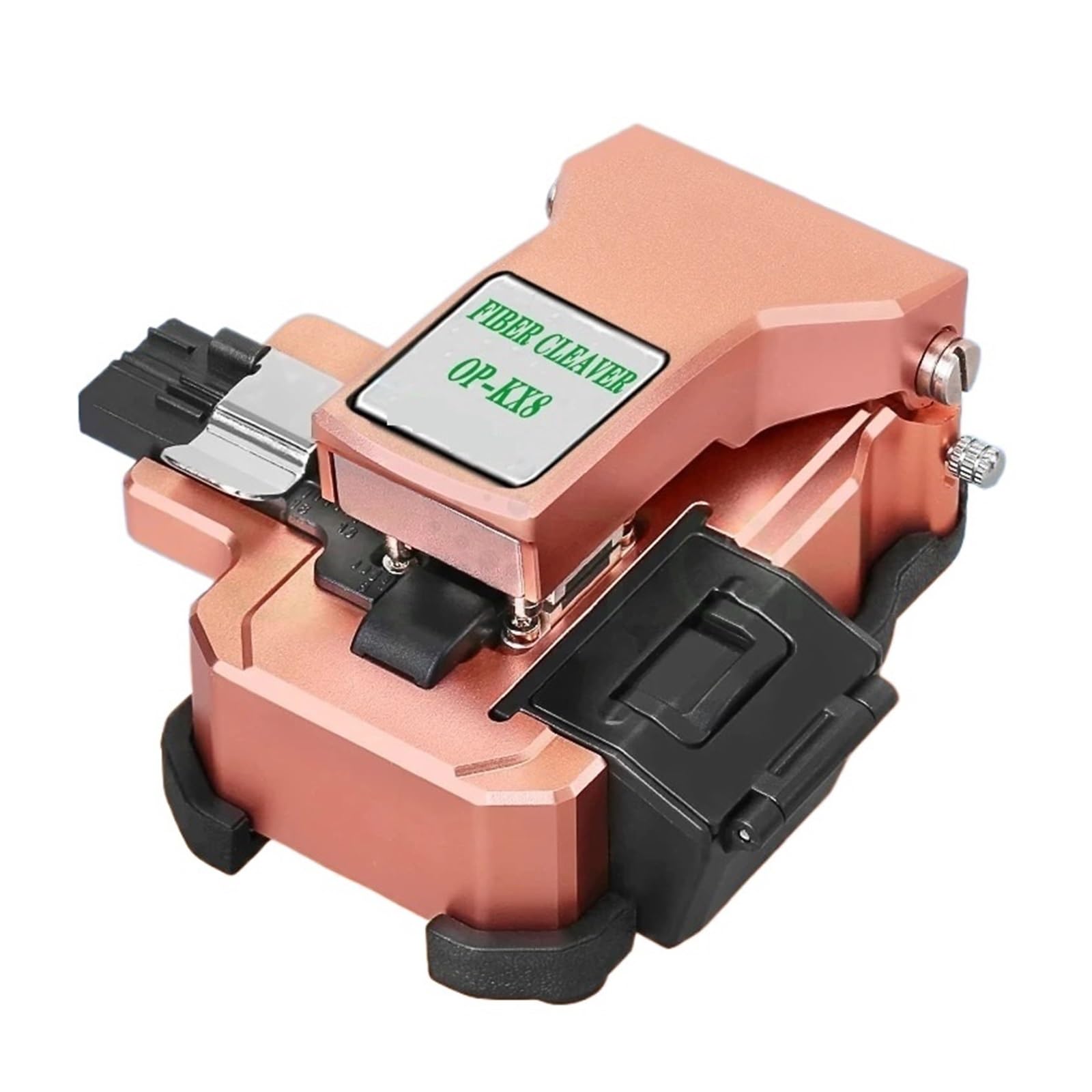 Optical Fiber Cleaver, OP-KX8 Optical Fiber Cleaver Automatic Cable Cutting FTTT Optic Knife Tools the same function with AUA-X8(Roze)