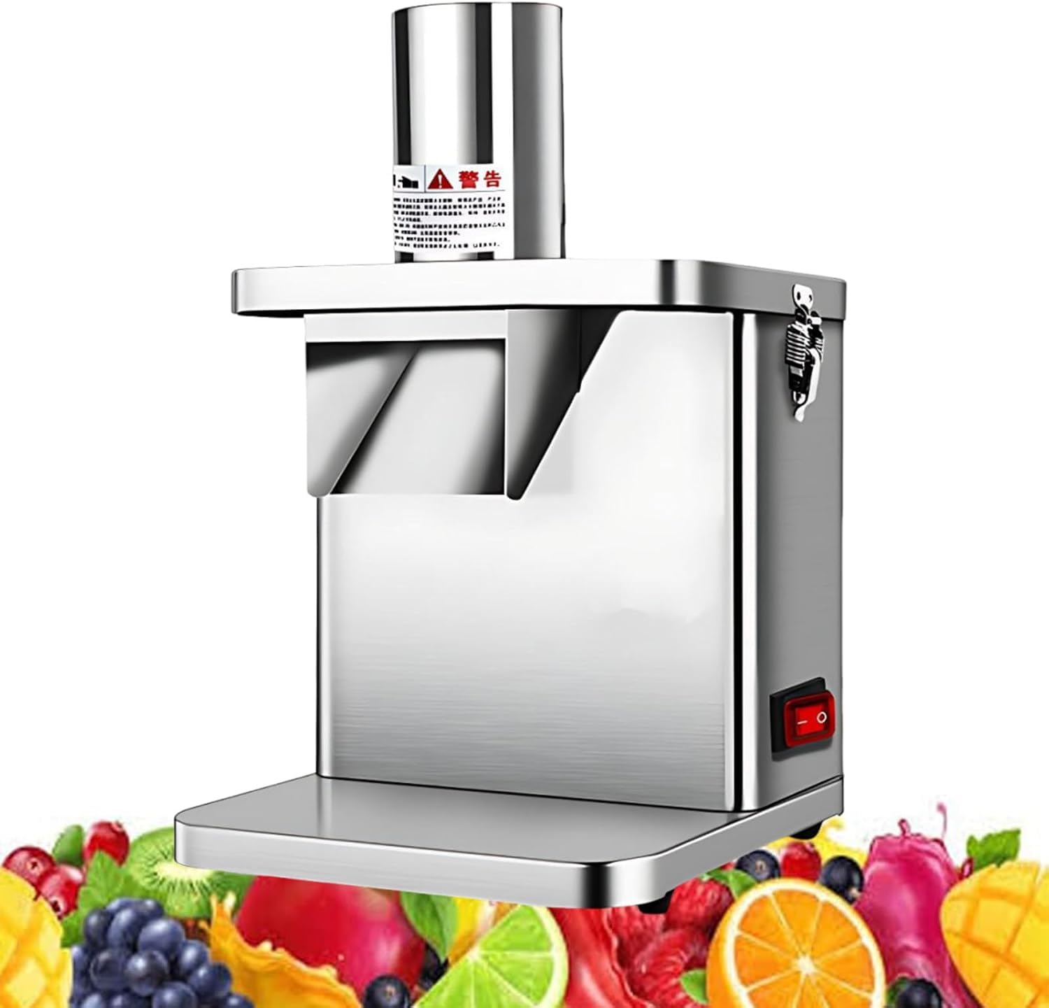Cortador eléctrico de verduras – Máquina de cortar automática de acero inoxidable para cortar rápidamente cebollas, zanahorias, pepinos y más – Herramienta de cocina compacta