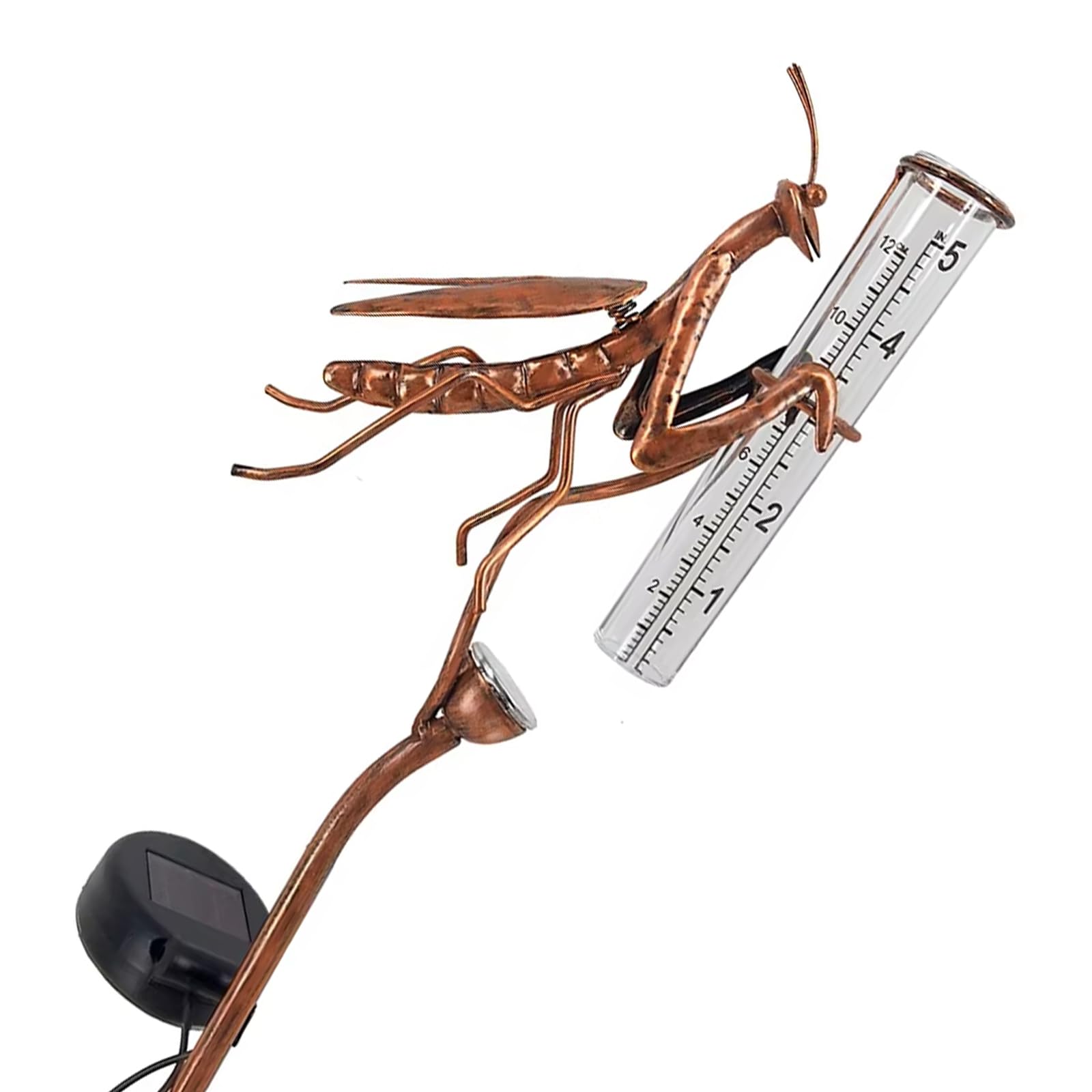 Rgybao Light Shape Form Solar Energy Rain Measure Gauge For Correct Rain In Grounds Exterior Constructed Using Strong Iron Solar Measure