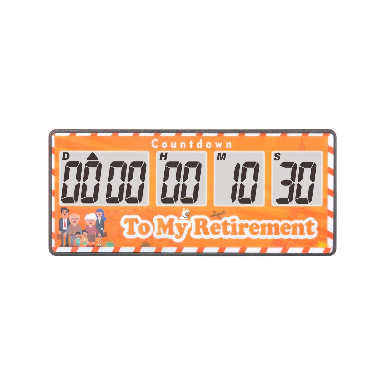 Jayron 9999 Day Digital Countdown Timer for Kitchen Office Desk LCD, Yellow