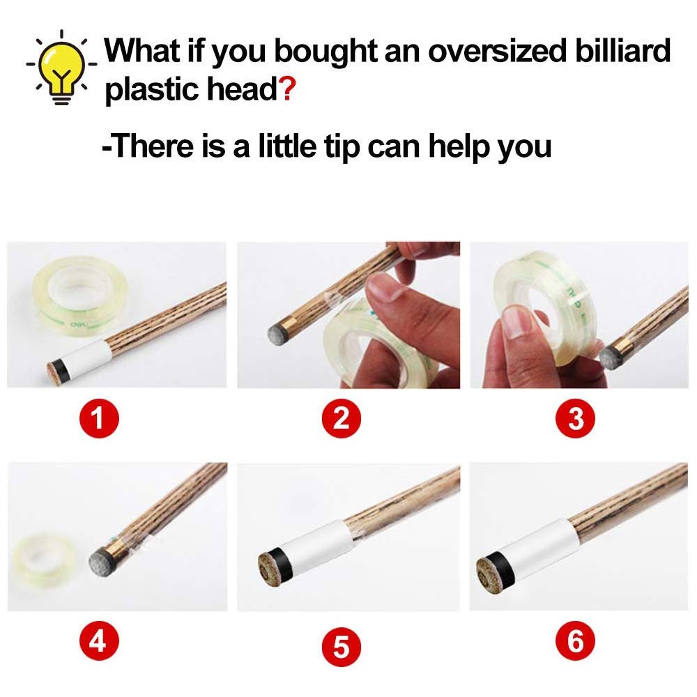 Amacoam Puntas de Tacos de Billar 20 Piezas Duro de 12mm Punta de Repuesto para Taco de Billar Puntas de Billar con Rosca Metálica y Tip para Palos de Billar, Marrón Accesorios de Billar