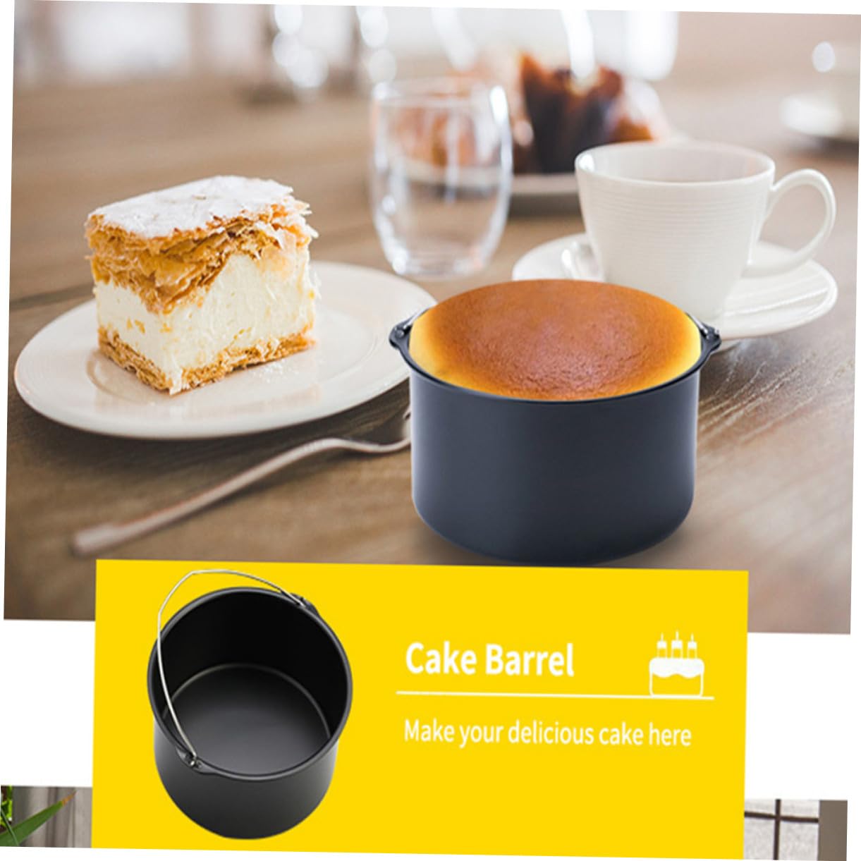 Cabilock 6pièces Friteuse à Air Chaud Kit Poêles à Frire Inoxydable Ustensiles De Cuisine Pour Plats Sauce Et Desserts