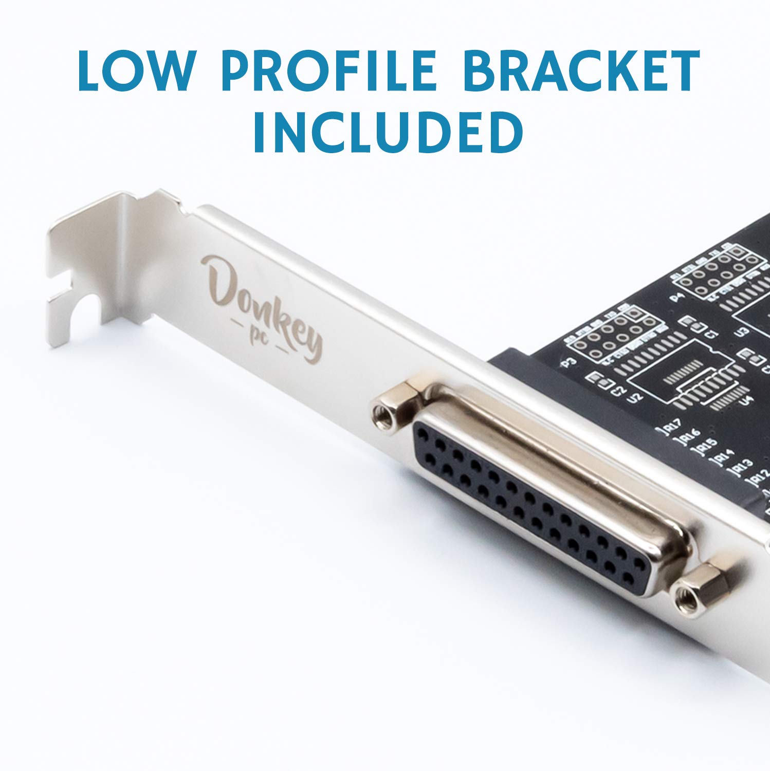 PCI Card 1 Parallel-Port Multi-Mode IEEE 1284 (SPP, PS2, EPP, ECP). Bis zu 1,5 Mbit/s. Kompatibel mit Linux und Windows. Low Peril Bracket inklusive.