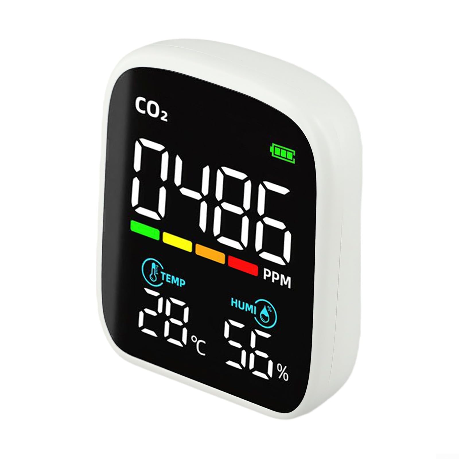 Carbon Dioxide, Air Quality Detector with NDIR Sensor, and Humidity Tester, 400-5000 PPM Range, for Schools Nurseries Restaurants(Without WiFi)