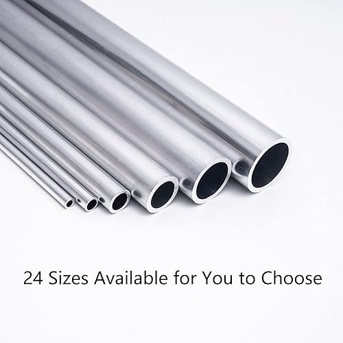 Miniatura 4 de Tynulox Tubo de aluminio 6061 de 34 de pulgada de diámetro exterior, 1 x 12 pulgadas de largo (pared de 0.08 pulgadas), tubo redondo de aluminio sin