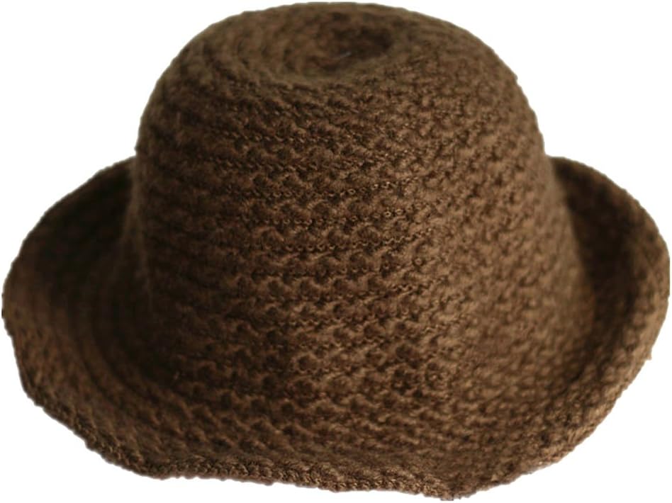 Winter Handmade Knitted Fishmen Hat Solid Color Bucket Cap