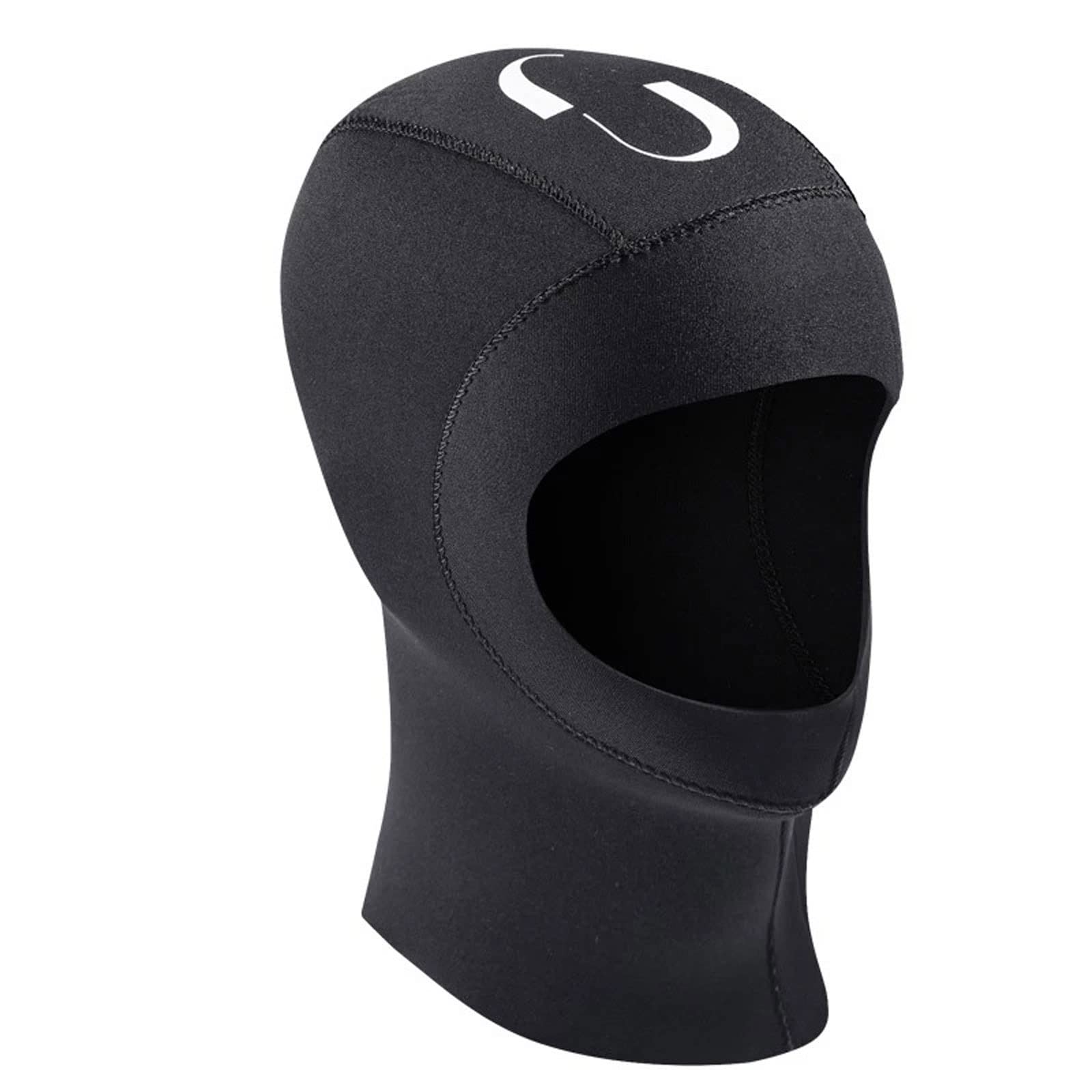 Czepek pływacki 3 mm neoprenowe nakrycie głowy do nurkowania mężczyźni kobiety zakrywająca szyję odporna na słońce czapka surfingowa do snorkelingu unisex zima pływanie kaptur termiczny (S)