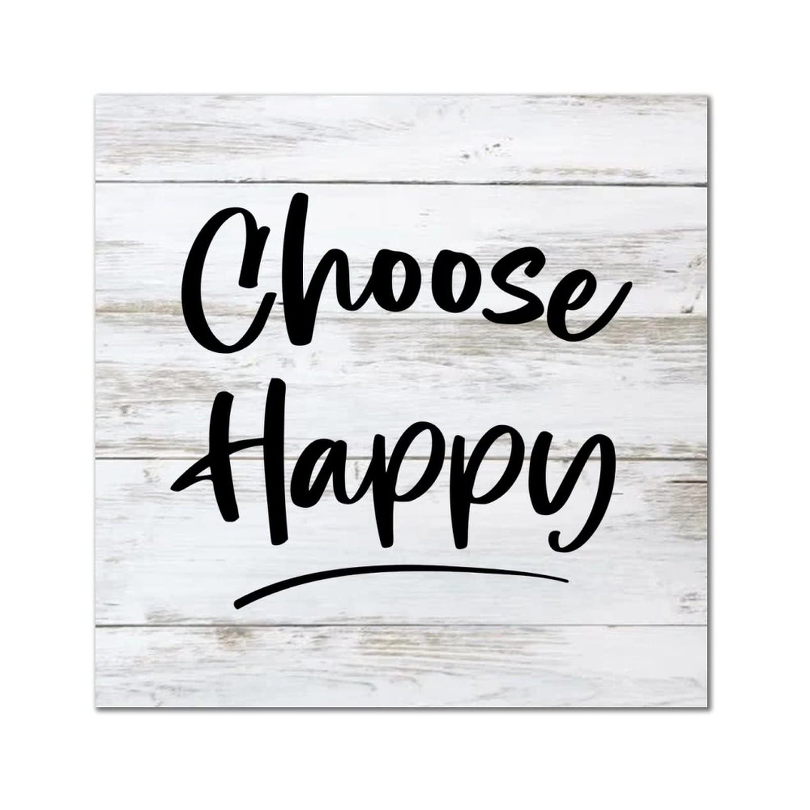 Plaque murale Choose Happy Wood : cadeau de pendaison de crémaillère idéal