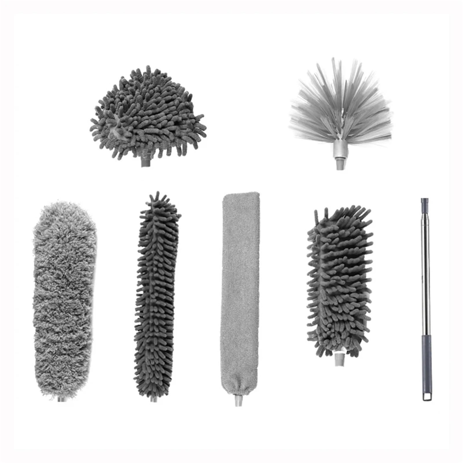 Plumero Telescopico Extensible Plumero electrostático, Manta retráctil for Quitar el Polvo, Juegos de cepillos extendidos, Herramientas de Limpieza(Type4)