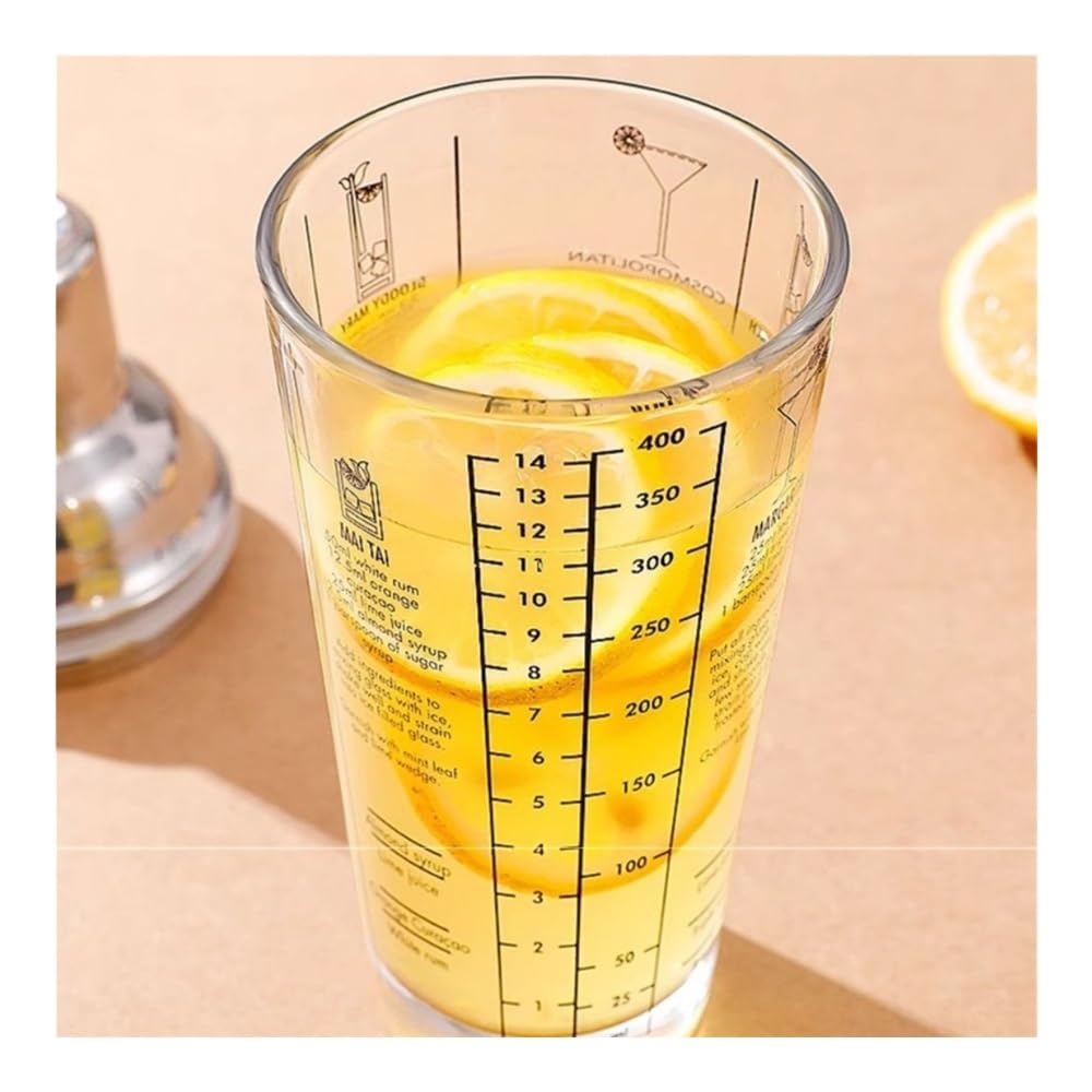 Coctelera Juego de 4 cocteleras de vidrio: herramientas de mezcla de acero inoxidable de primera calidad for bartenders