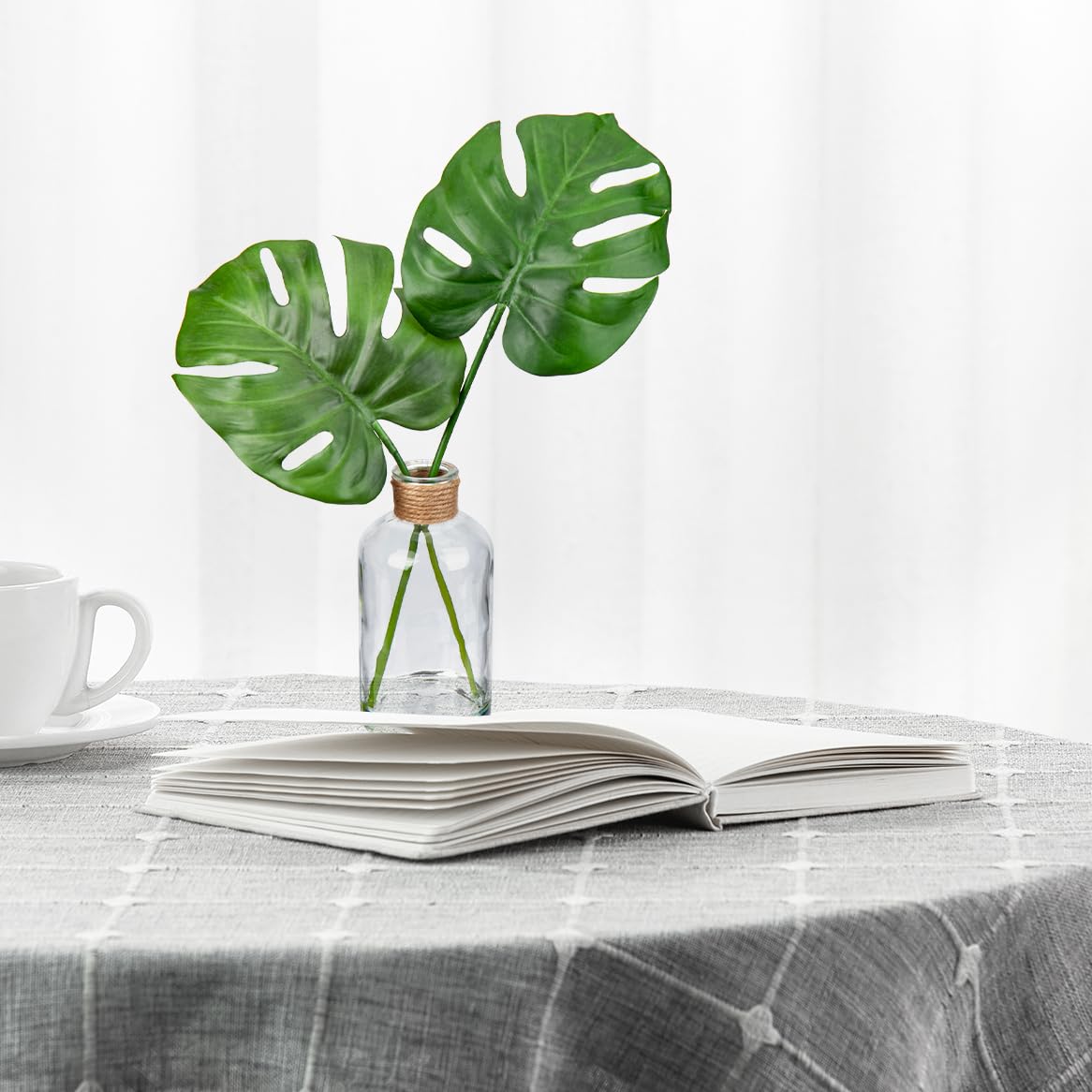 Amazon.de: Hollyone Knstliche Monstera-Bltter in Glasvase mit knstlichem  Wasser, 35,6 cm, knstliche Monstera-Bltter fr Heimdekoration,  Wohnzimmer, Schlafzimmer, Bro, Hochzeitsdekoration
